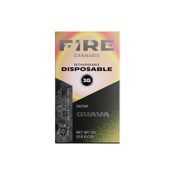 Fire Cannabis Inferno Blend Rechargeable & Disposable Vape Pen 3g - Guava Flavor