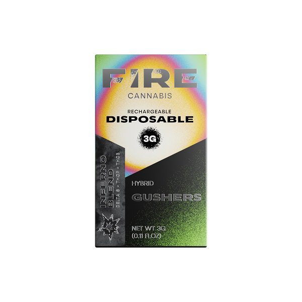 Fire Cannabis Inferno Blend Rechargeable & Disposable Vape Pen 3g - Gushers Flavor