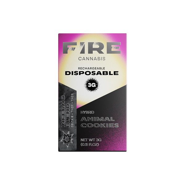 Fire Cannabis Inferno Blend Rechargeable & Disposable Vape Pen 3g - Animal Cookies Flavor