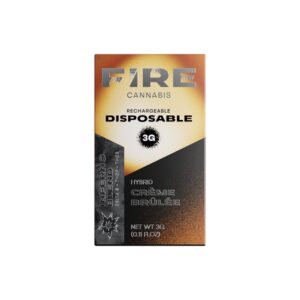 Fire Cannabis Inferno Blend Rechargeable & Disposable Vape Pen 3g - Creme Brulee Flavor