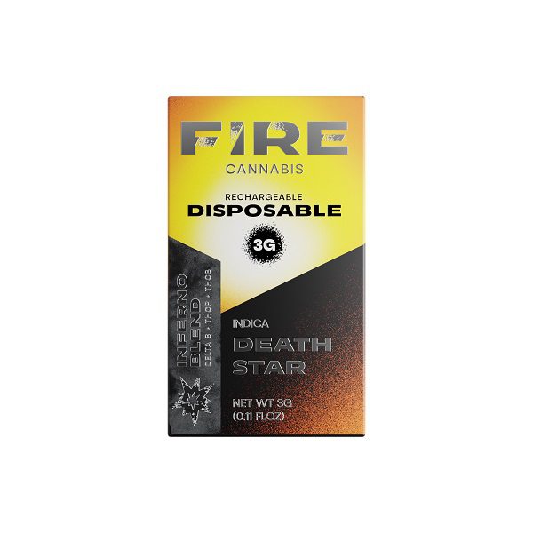 Fire Cannabis Inferno Blend Rechargeable & Disposable Vape Pen 3g - Death Star Flavor