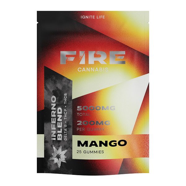 Fire Hemp Inferno Blend Gummies - Mango flavor - 200mg per gummy
