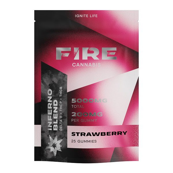 Fire Hemp Inferno Blend Gummies - Strawberry flavor - 200mg per gummy
