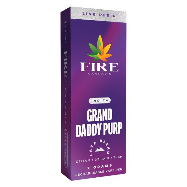 Fire Cannabis Rechargeable and Disposable Vape Grand Daddy Purp Strain