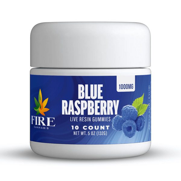 Buy Fire Cannabis Lava Blend Gummies 1000mg Blue Razz Strain