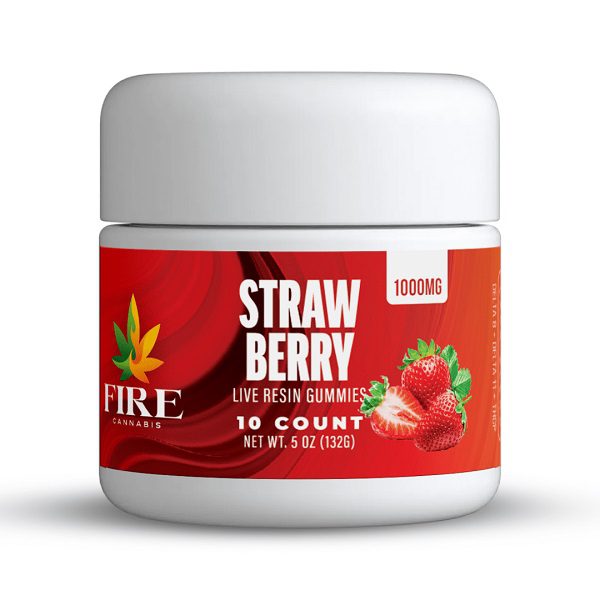 Buy Fire Cannabis Lava Blend Gummies 1000mg Strawberry Strain