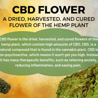 CBD Flower – A dried, harvested, and cured flower of the hemp plant