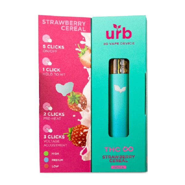 Buy URB Disposable Strawberry Cereal (Indica) Strain