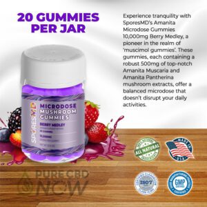 Amanita Microdose Gummies 10,000mg – Berry Medley Flavor by SporesMD
