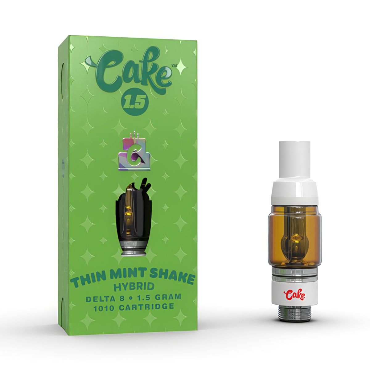 Cake Delta 8 1010 Kit Replacement Cartridges 1.5 Gram - Thin Mint Shake flavor