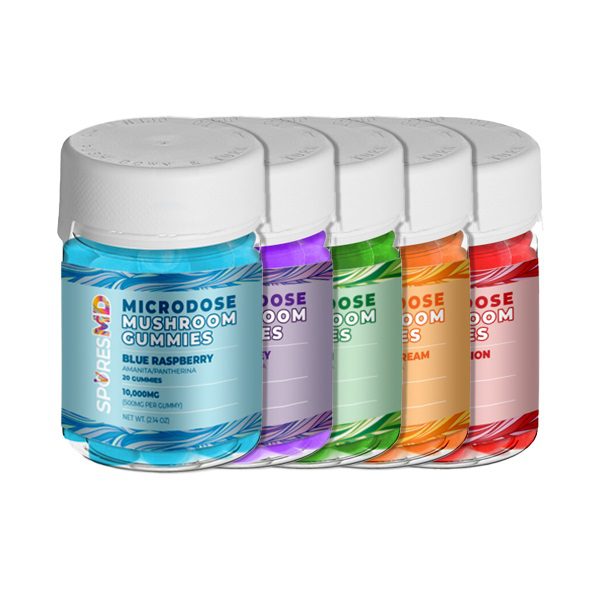 SPORESMD Microdose Mushroom Gummies Berry Medley Jar - 5 Flavors