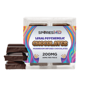 SporesMD Mushroom Chocolate 200mg - Back Label