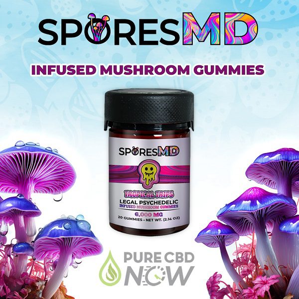 Tropical Trips Amanita Mushroom Gummies 20 Count by SporesMD