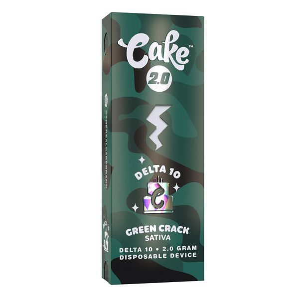 Cake Delta 10 Disposable Vape 2 Gram Green Crack Strain