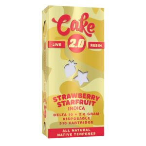 Cake Delta 10 Live Resin Cartridge - Strawberry Starfruit (Indica) strain