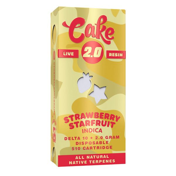 Cake Delta 10 Live Resin Cartridge - Strawberry Starfruit (Indica) strain
