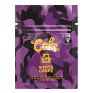 Buy Cake Delta 8 Delta 10 Gummies 500mg White Grape flavor