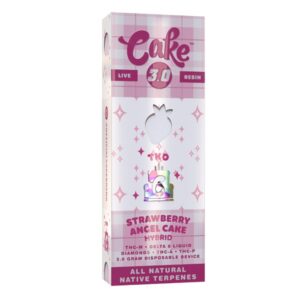 Cake TKO Blend Rechargeable & Disposable Vape Pen infused with THCM, D8, THCA, and THCP - Strawberry Angel Cake strain