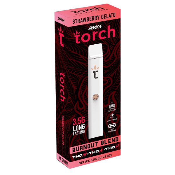 Torch Burnout Blend Disposable Vape Pen 3.5G - Strawberry Gelato Strain