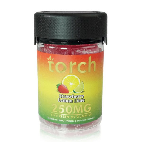 Torch Delta 9 Live Resin Gummies 250mg - Strawberry Lemon Lime Flavor