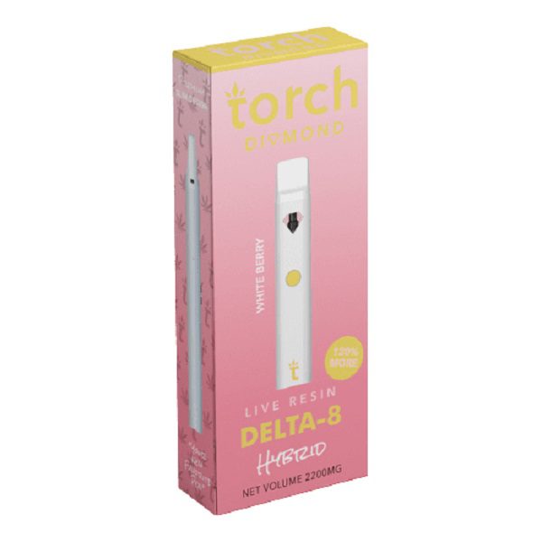 Torch Diamond Live Resin Delta 8 Disposable Vape Pen 2.2G - White Berry Strain