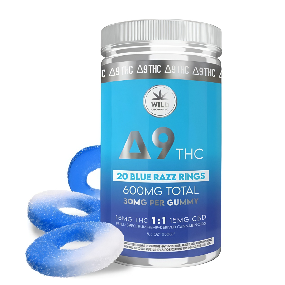 Wild Orchard Delta 9 Blue Razz Rings 20 pack or 600mg