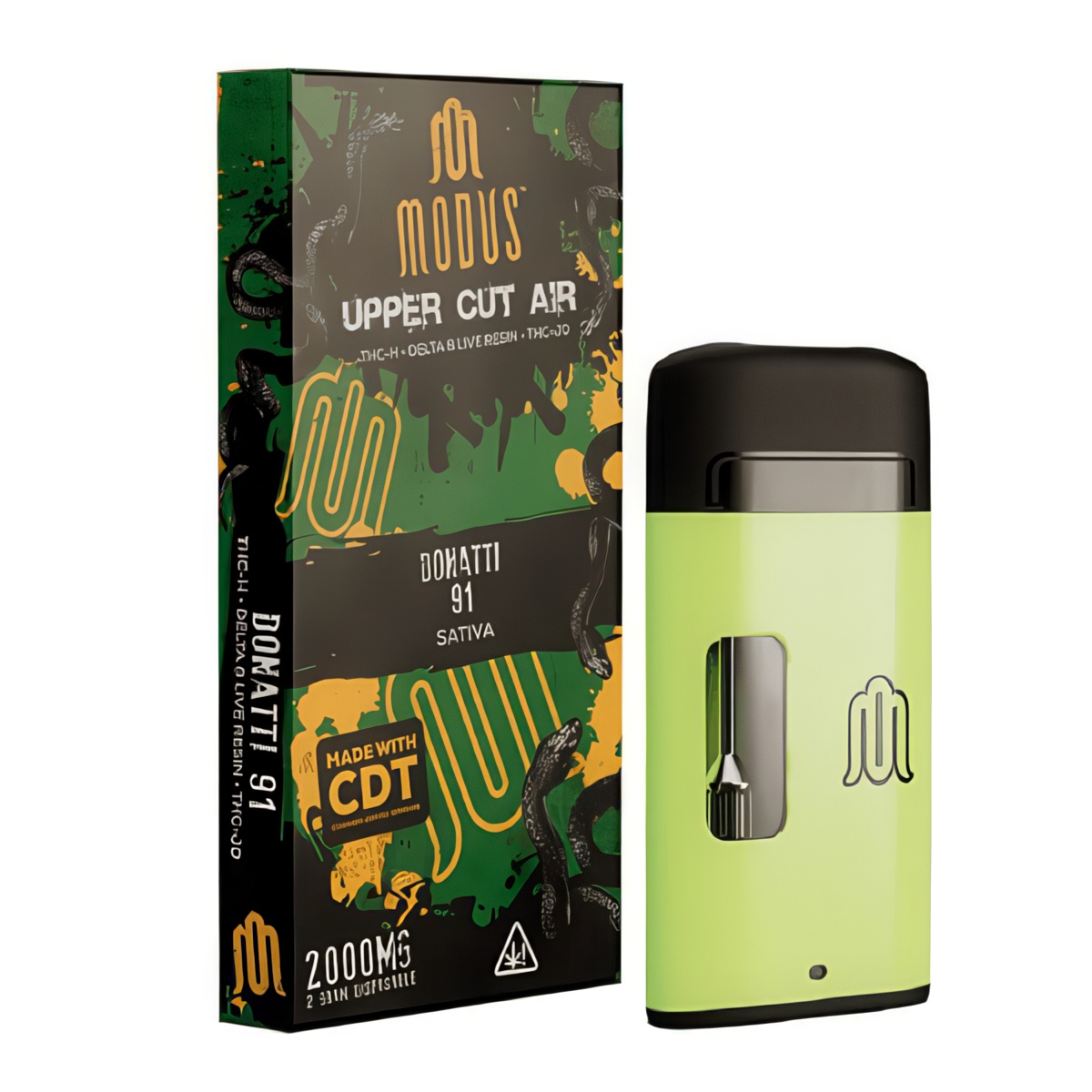 Modus Uppercut Air Rechargeable & Disposable Vape 2g - Donatti 91 (Sativa) Strain
