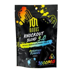 Modus Knockout Blend 3.0 Gummies 3000mg - Delta 10 THC, live resin delta 8 THC, and THC-P - Assorted Flavors (Hybrid) Strain