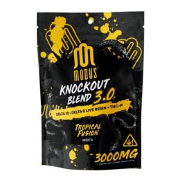Modus Knockout Blend 3.0 Gummies 3000mg - Delta 10 THC, live resin delta 8 THC, and THC-P - Tropical Fusion (Indica) Strain