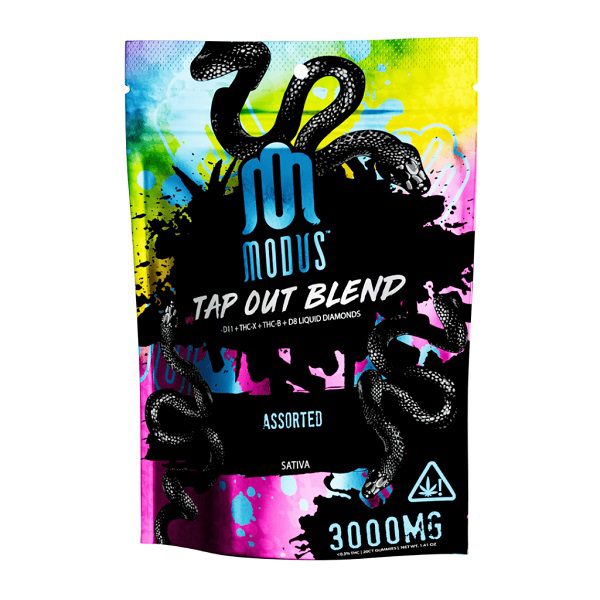 Modus Tap Out Blend Gummies 3000mg - 20 gummies per pack and 150mg per gummy - asorted (Sativa) Flavor