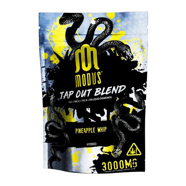 Modus Tap Out Blend Gummies 3000mg - 20 gummies per pack and 150mg per gummy - Pineapple Whip (Hybrid) Flavor
