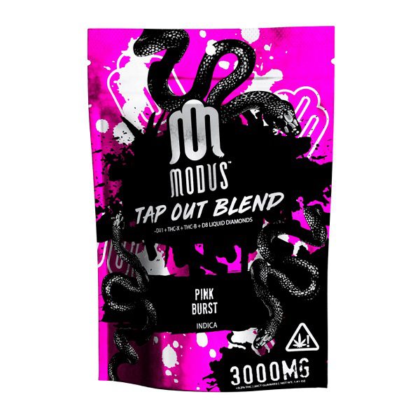 Modus Tap Out Blend Gummies 3000mg - 20 gummies per pack and 150mg per gummy - Pink Burst (Indica) Flavor