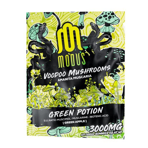 Modus Voodoo Mushroom Amanita Muscaria Gummies 3000mg - Green Potion Flavor