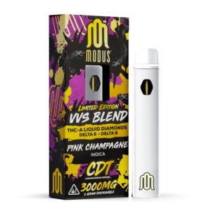 Modus VVS Blend Rechargeable and Disposable Vape Pen 3 Grams infused THCA, D6, D8 - Pink Champagne (Indica) Strains