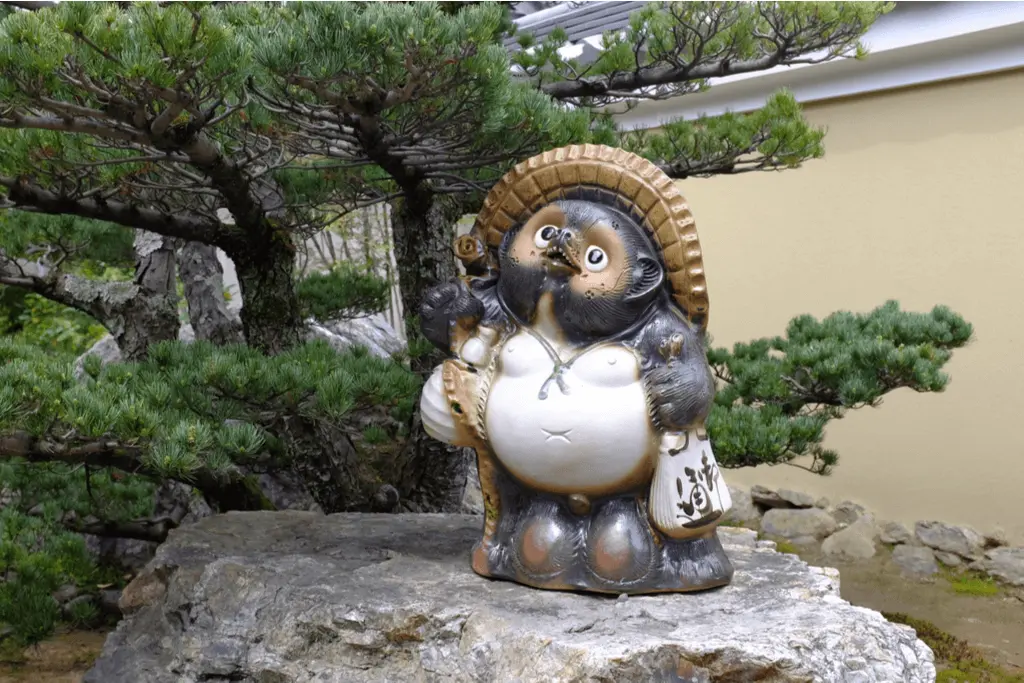 Statue of the mythical creature Tanuki