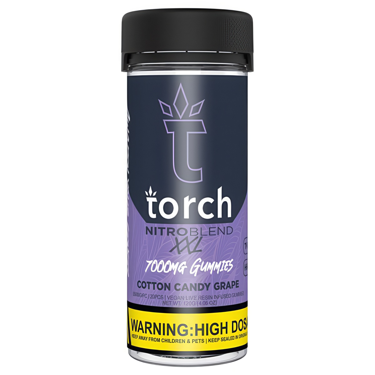 Torch Nitro Blend Gummies 7000mg - Cotton Candy Grape Strain