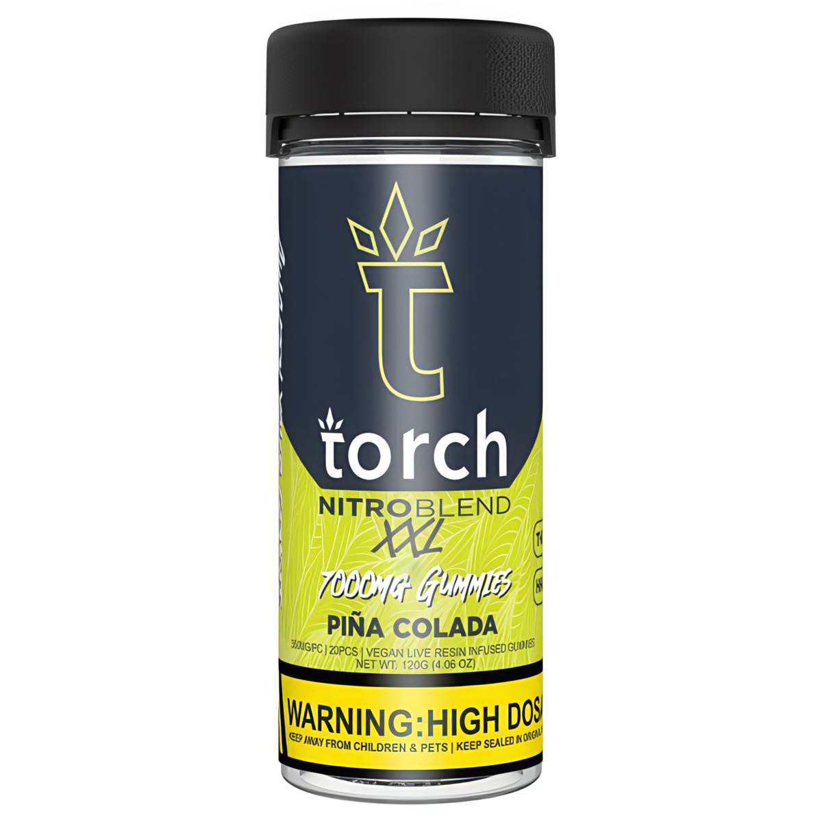 Torch Nitro Blend Gummies 7000mg - Pina Colada Strain