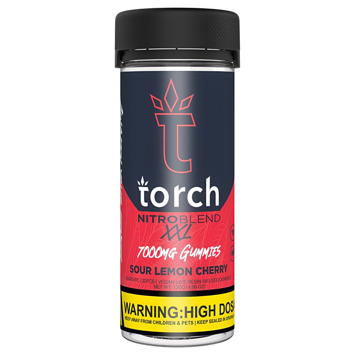 Torch Nitro Blend Gummies 7000mg - Sour Lemon Cherry Strain