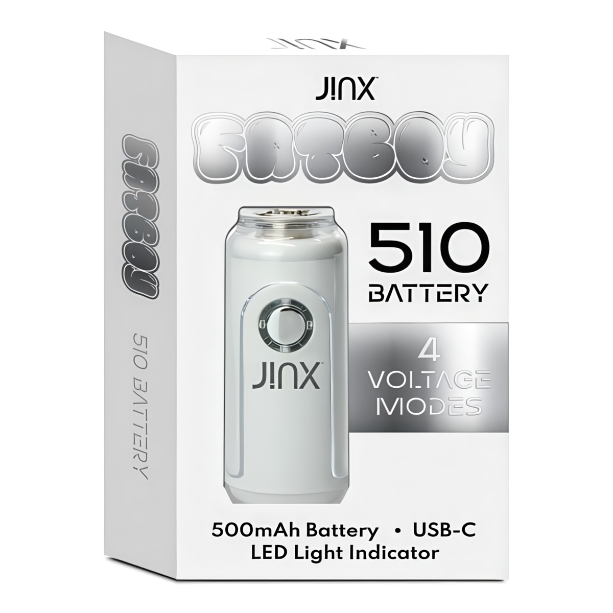 JINX FatBoy 510 500mAh Battery - White color