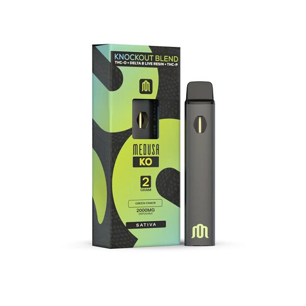 Modus Knockout Blend (Delta-8 THC and THP-P) Rechargeable & Disposable Vape Pen 2 Grams - Green Crack- Sativa Strain