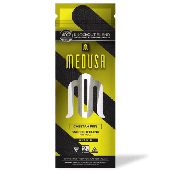 Modus Knockout Blend Prerolls 2 Grams infused with delta-8 live resin, THC-P, and delta-10 - Cheetah Piss (Hybrid) Strains