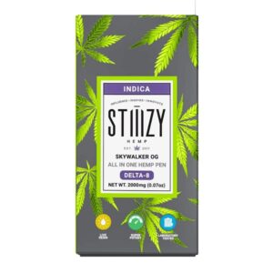 STIIIZY Delta 8 Rechargeable and pre-charged Disposable Vape Pen 2 Grams - Skywalker OG (Indica)