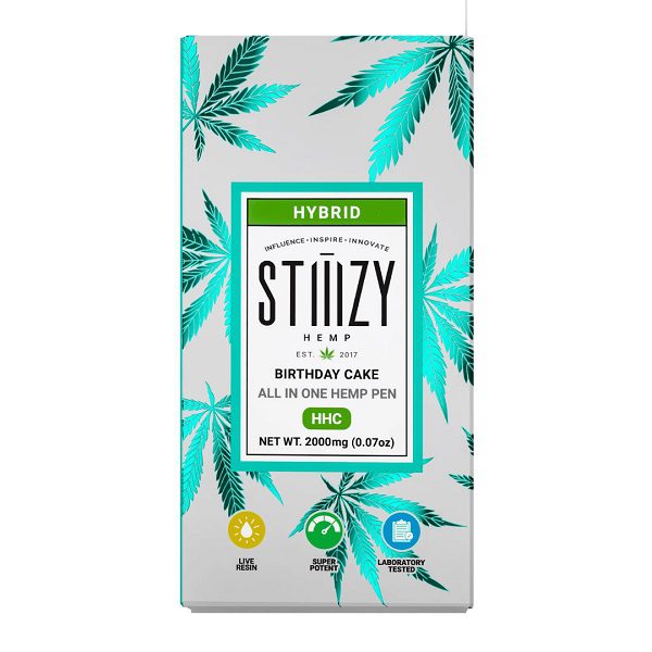 STIIIZY HHC Rechargeable and Pre-Charged Disposable Vape Pen 2G - Birthday Cake (Hybrid) Strains