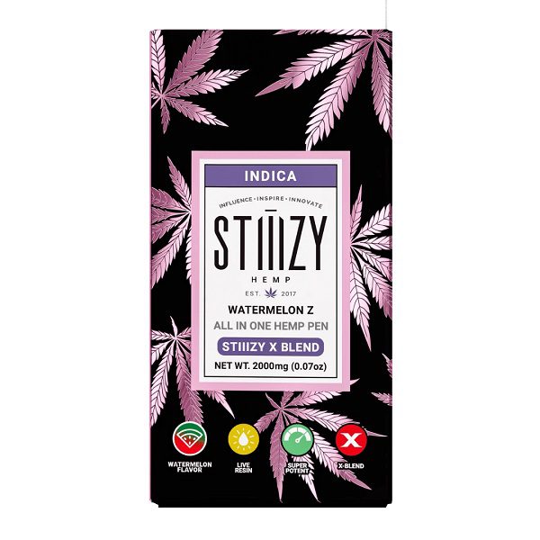 STIIIZY X Blend Disposable Vape Pen 2 Grams infused with D8, CBD, HHCP, THCP, HHC, and D10 - Watermelon Z (Indica) Strains