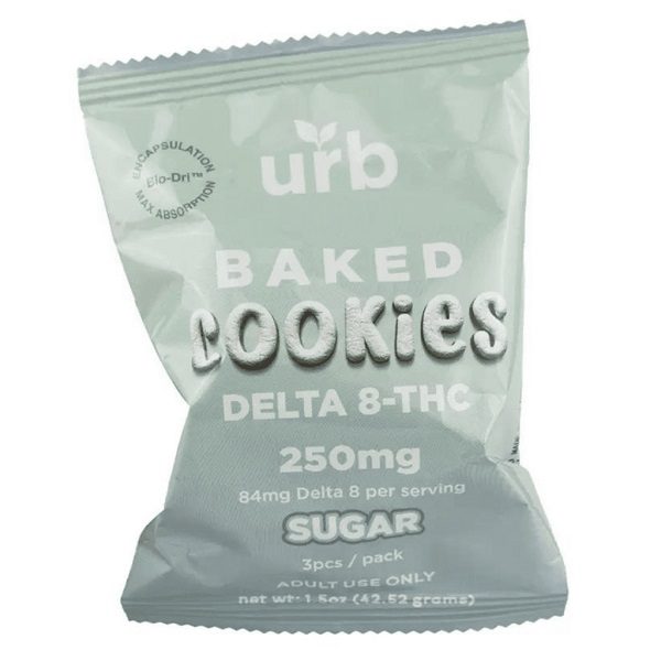 URB Delta 8 Baked Cookies 250mg - Sugar Flavor