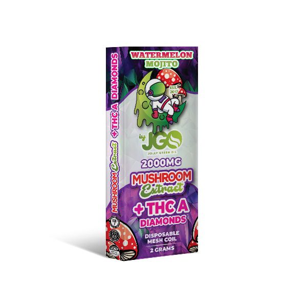 JGO Mushroom Extract + THCa Disposable Vape Pen 2 Grams - Watermelon Mojito Flavor