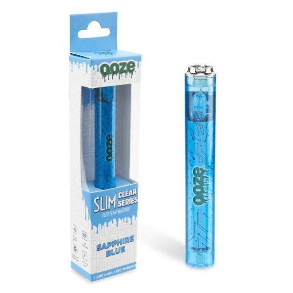 Ooze Slim Clear 510 Battery 400mAh and Type-C charger - Sapphire Blue Color