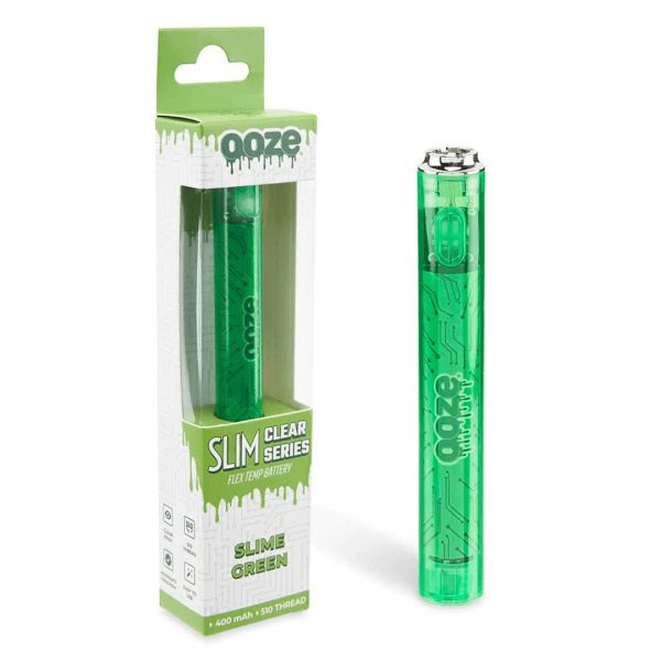 Ooze Slim Clear 510 Battery 400mAh and Type-C charger - Slime Green Color