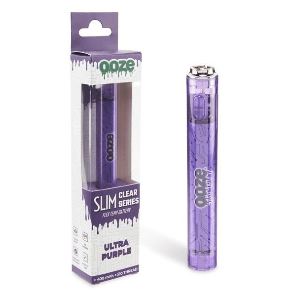 Ooze Slim Clear 510 Battery 400mAh and Type-C charger - Ultra Purple Color