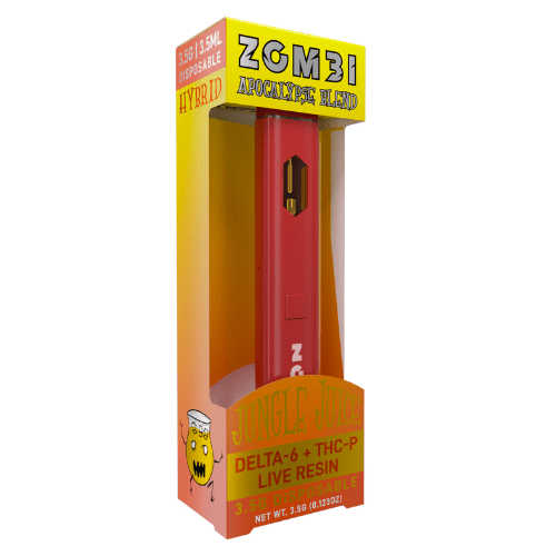 Zombi Apocalypse Blend Rechargeable and Disposable vape 3.5 Grams infused with delta-6 THC delta-8 THC, THC-P and natural terpenes - Jungle Juice (Hybrid)